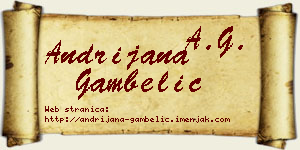 Andrijana Gambelić vizit kartica